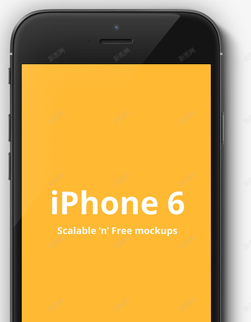 iPhone647寸写实版展示模型PSD下载黑色png_新图网 https://ixintu.com 写实 展示 模型 下载 黑色