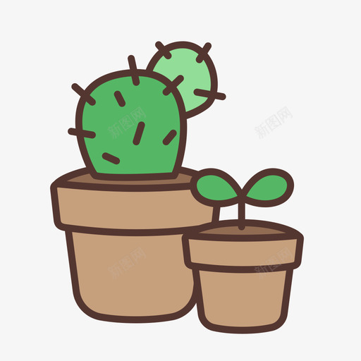 盆栽plantsvg_新图网 https://ixintu.com 盆栽