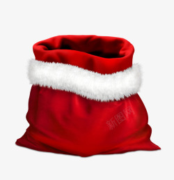 礼品红色的包袋的圣诞老人假期圣诞礼物圣诞节庆祝活动素材