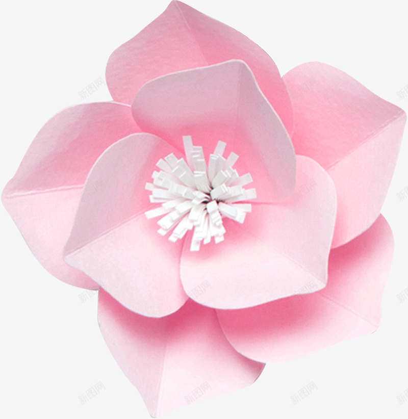 粉色剪纸风花朵png免抠素材_新图网 https://ixintu.com 粉色 剪纸 花朵