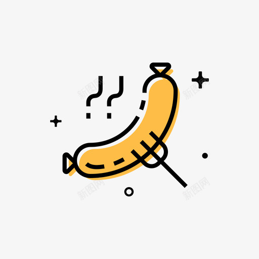 烤肠svg_新图网 https://ixintu.com 烤肠