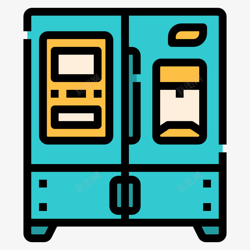 智能冰箱家用自动化22线性彩色svg_新图网 https://ixintu.com 智能 冰箱 家用 自动化 线性 彩色
