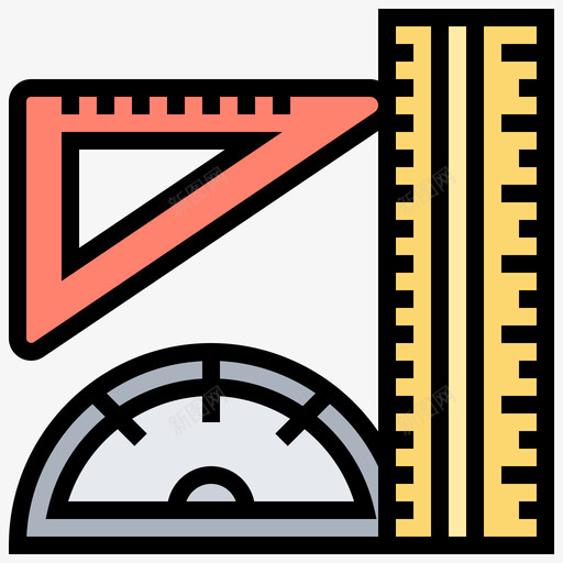 直尺文具117线颜色svg_新图网 https://ixintu.com 直尺 文具 颜色