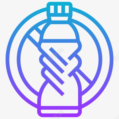 无塑料瓶塑料污染11梯度图标