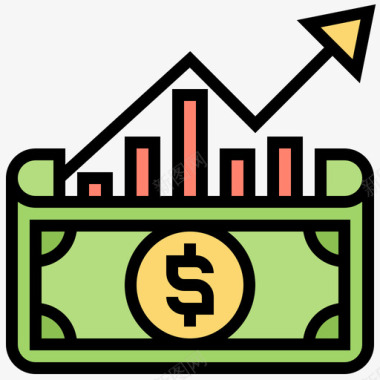 分红金融素养3线条色彩图标