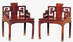 清中期红木攒拐子禅椅此展品为清代文物长67cm宽6素材