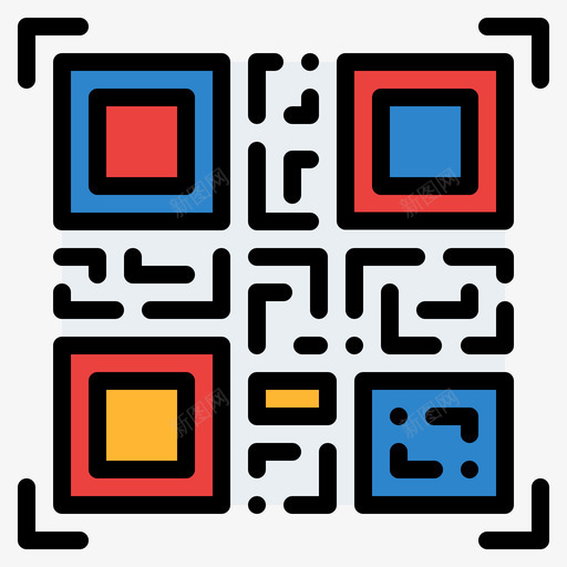 二维码电子商务199线颜色svg_新图网 https://ixintu.com 二维 电子商务 颜色
