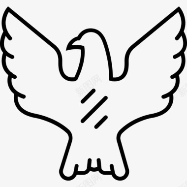 美国盾徽鸟鹰图标