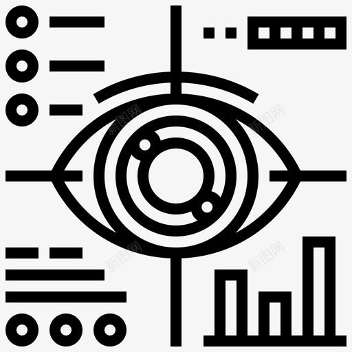 眼睛扫描生物识别5线性svg_新图网 https://ixintu.com 眼睛 扫描 生物识别 线性
