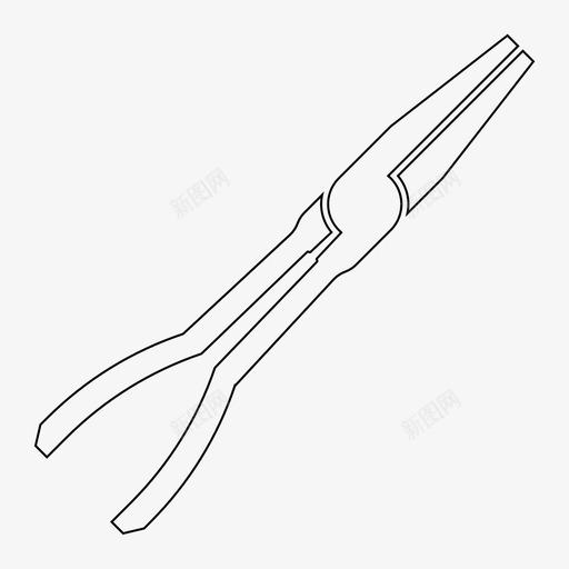 尖嘴钳svg_新图网 https://ixintu.com 尖嘴 五金工具 线性 简约