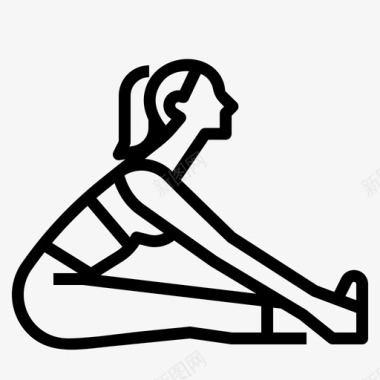 座椅瑜伽姿势5直线型图标