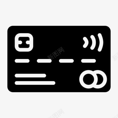 信用卡电子商务198字形图标
