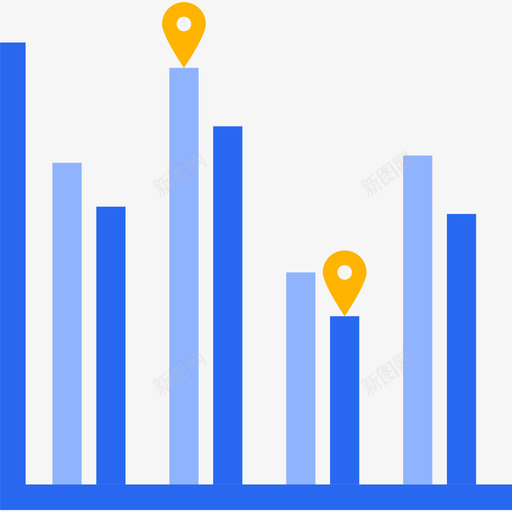 彩色柱图svg_新图网 https://ixintu.com 柱图 彩色 填充 多色 简约 扁平 数据