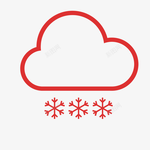 weathermoderatetoheavysnowsvg_新图网 https://ixintu.com 中到大雪