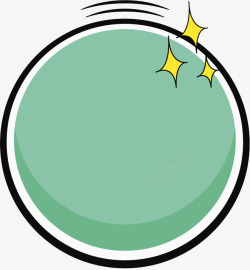 绿色圆形bilibili对话框素材