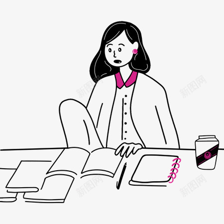 在办公室插图的桌子上工作的年轻女雇员png免抠素材_新图网 https://ixintu.com 办公室 插图 桌子 工作 年轻 雇员