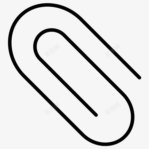 纸张夹子回形针svg_新图网 https://ixintu.com 纸张 夹子 回形针 文具 办公 粗体 线条