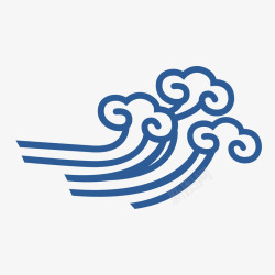 中国古风传统纹样祥云海浪透明图案AI矢量141素材