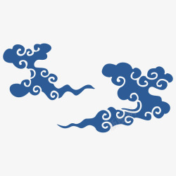中国古风传统纹样祥云海浪透明图案AI矢量114素材