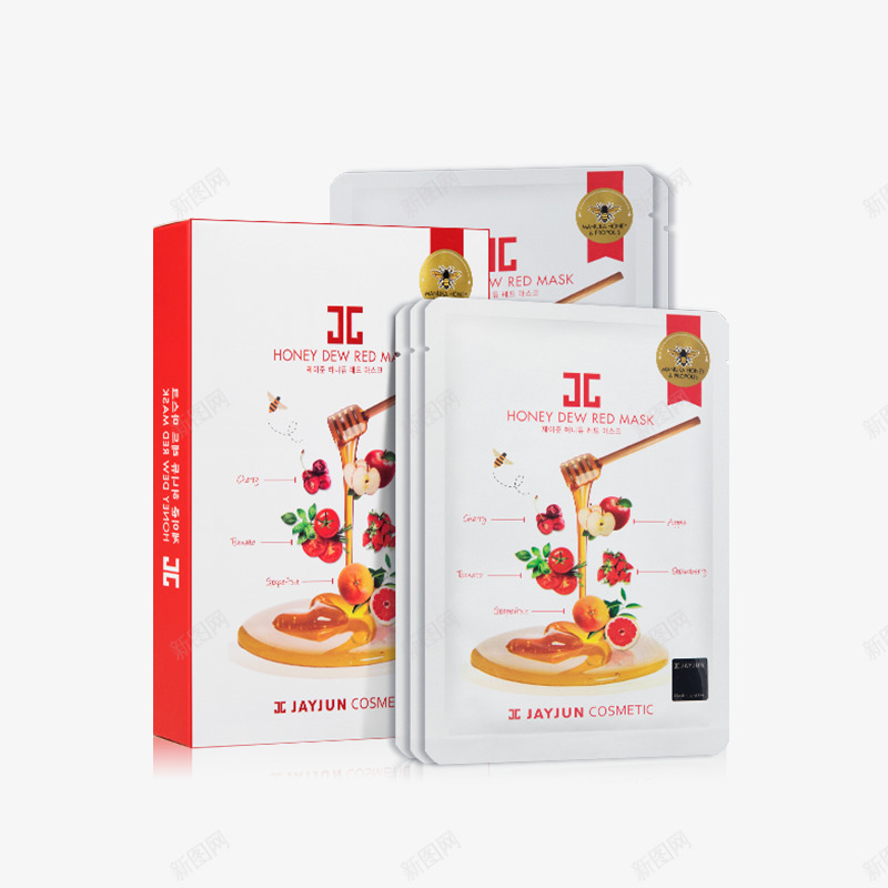 JAYJUN捷俊红果蜂蜜面膜25ml5片韩国补水保png_新图网 https://ixintu.com 捷俊 红果 蜂蜜 面膜 膜片 韩国 补水 水保