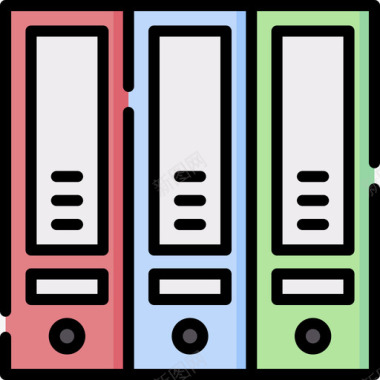 档案馆223办公室线性颜色图标
