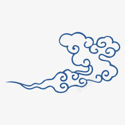 中国古风传统纹样祥云海浪透明图案AI矢量70素材