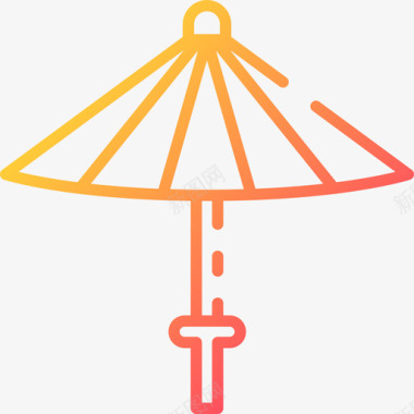 雨伞中国95梯度图标