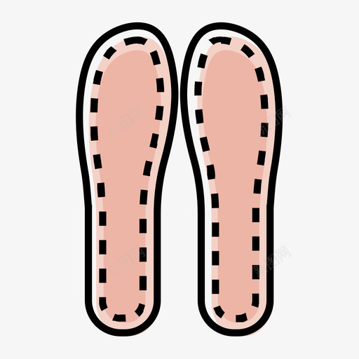 鞋垫svg_新图网 https://ixintu.com 鞋垫 填充 线性 单色