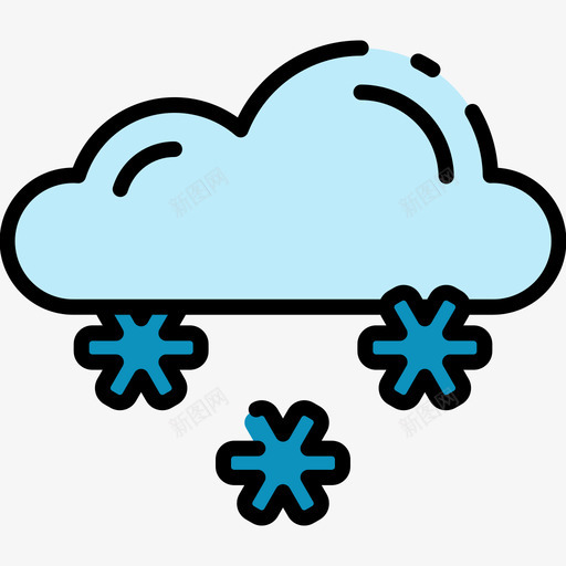雪天气334线性颜色svg_新图网 https://ixintu.com 雪天 天气 线性 颜色