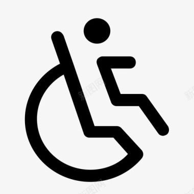 轮椅无障碍健康图标