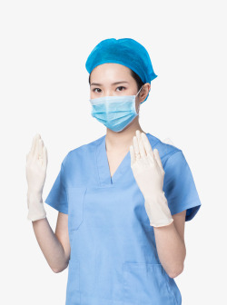 医疗防护口罩手套护士素材