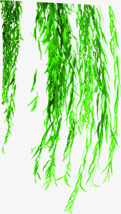 中国山水水墨装饰背景中国古风水墨柳树柳枝透明后期美化装饰设计337高清图片
