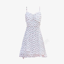 国小很仙的法国小众吊带一片式连衣裙仙女超仙白色抹胸小碎高清图片