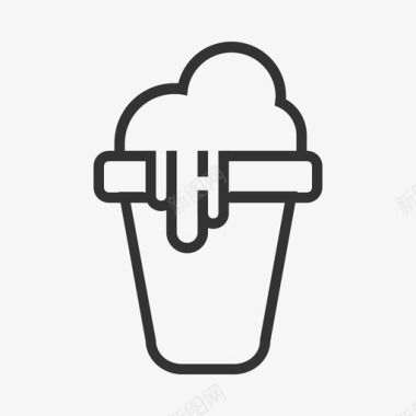 冰淇淋单色图标