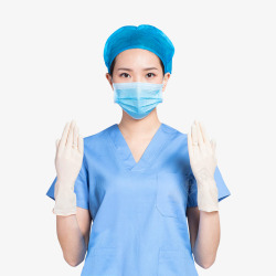 医疗防护口罩手套护士素材