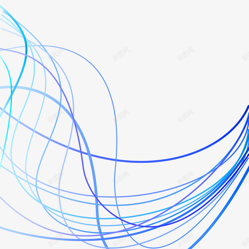 矢量蓝色动感线png免抠素材_新图网 https://ixintu.com 矢量 蓝色 动感