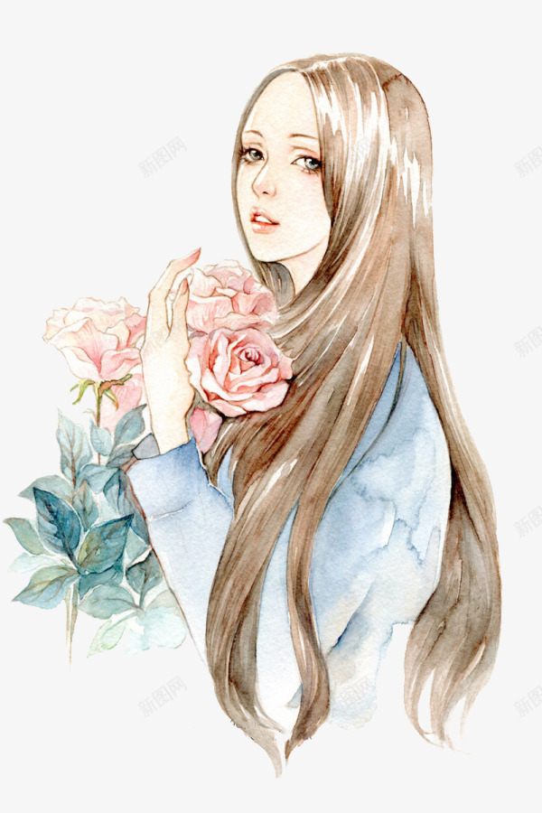 又是插画女人png免抠素材_新图网 https://ixintu.com 又是 插画 女人