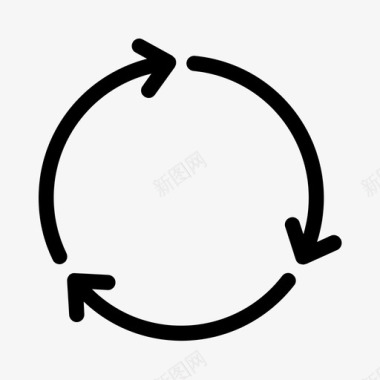 箭头回收化妆品循环图标