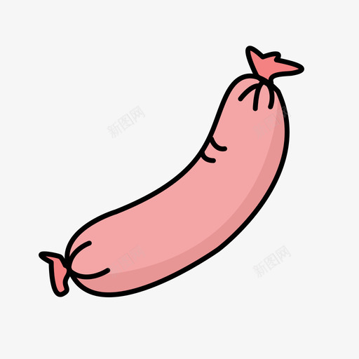 15烤肠svg_新图网 https://ixintu.com 烤肠 扁平 多色