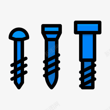 4号家用工具线纹颜色螺钉图标