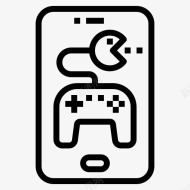 游戏智能手机技术11线性图标