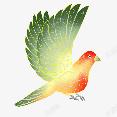 中国风彩色的鹦鹉插画动物设计png免抠素材_新图网 https://ixintu.com 中国 国风 彩色 鹦鹉 插画 动物 设计