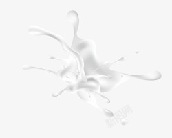 白色水珠飞溅牛奶液体素材