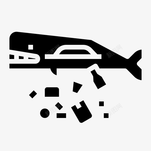 鲸鱼塑料污染21填充svg_新图网 https://ixintu.com 鲸鱼 塑料 污染 填充