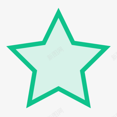 形状星形绿图标