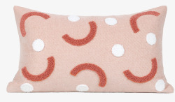 布艺简约现代样板间床头卧室沙发粉色绣花方枕靠包素材
