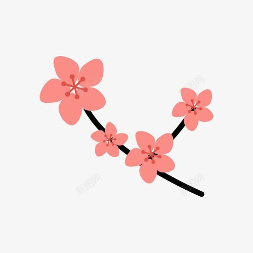 梅花svg_新图网 https://ixintu.com 梅花