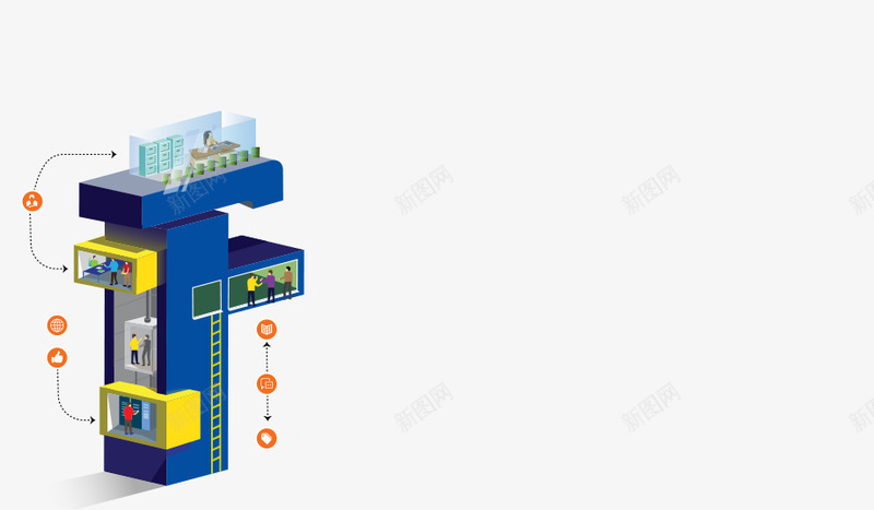 3D25D立体分层商业地产店铺Fpng免抠素材_新图网 https://ixintu.com 立体 分层 商业地产 店铺