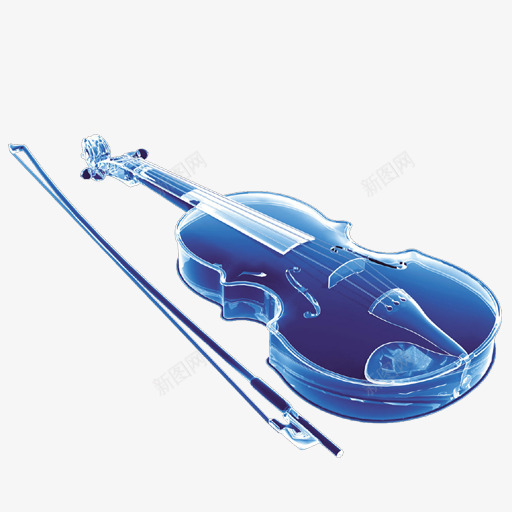 蓝色水晶透视小提琴采集大赛png免抠素材_新图网 https://ixintu.com 蓝色 水晶 透视 小提琴 采集 大赛