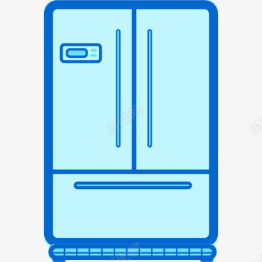 电冰箱蓝色图标